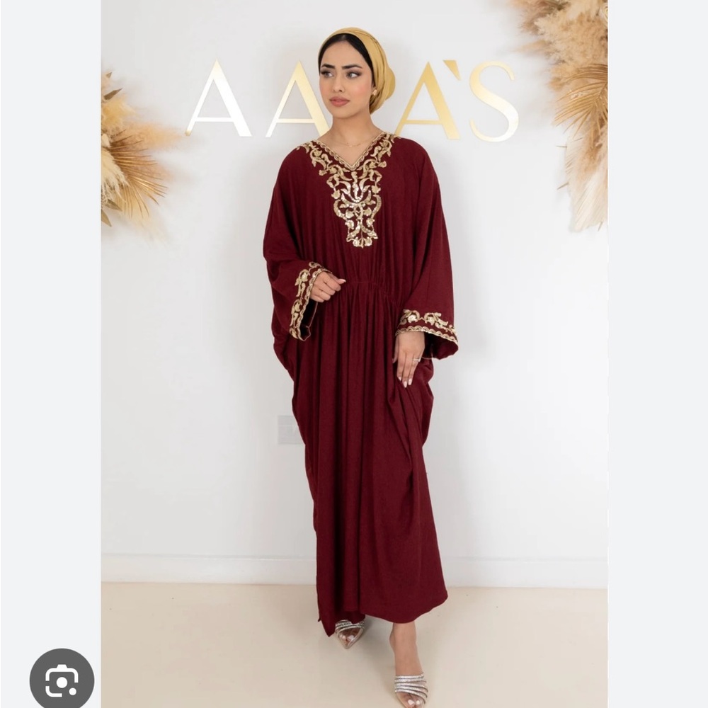 Burgundy Caftan